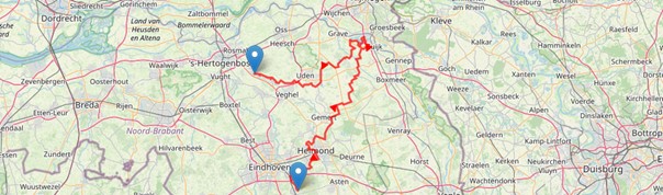 Motor route Zuid-Nederland
